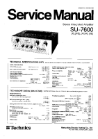 Technics - SU-7600 - Service manual 